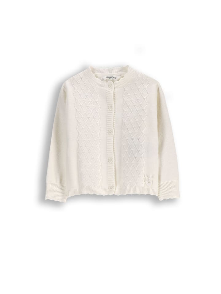 Coccodrillo Strickjacke mit Reißverschluss in ecru günstig kaufen