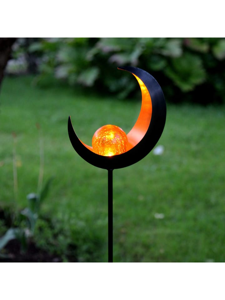 STAR Trading Solar LED Gartenstecker 85cm Mond Beleuchtung Garten Kugel Außen Deko günstig kaufen onesize