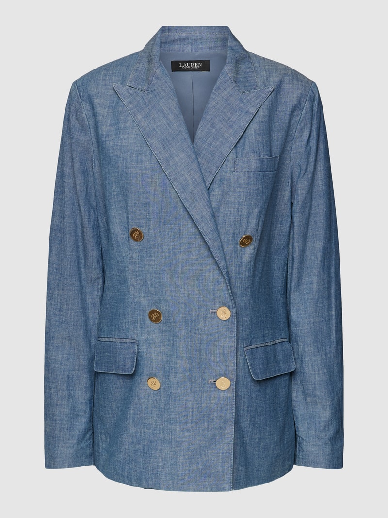 Blazer mit Pattentaschen Modell 'RYEN' in jeans