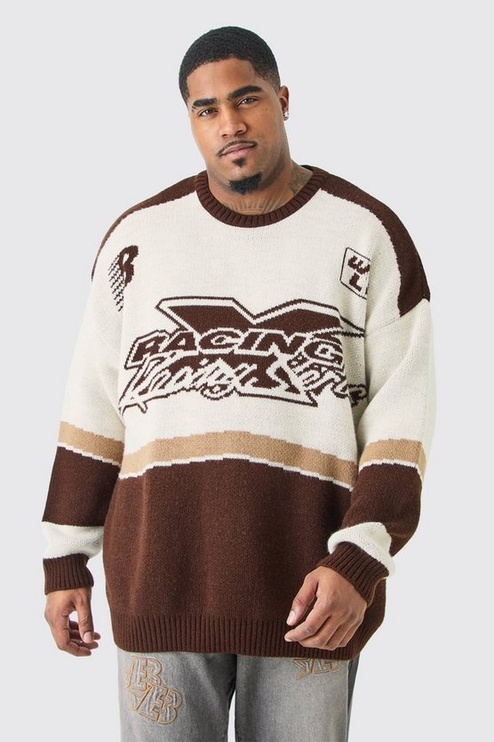 Plus Oversize Strick-Pullover