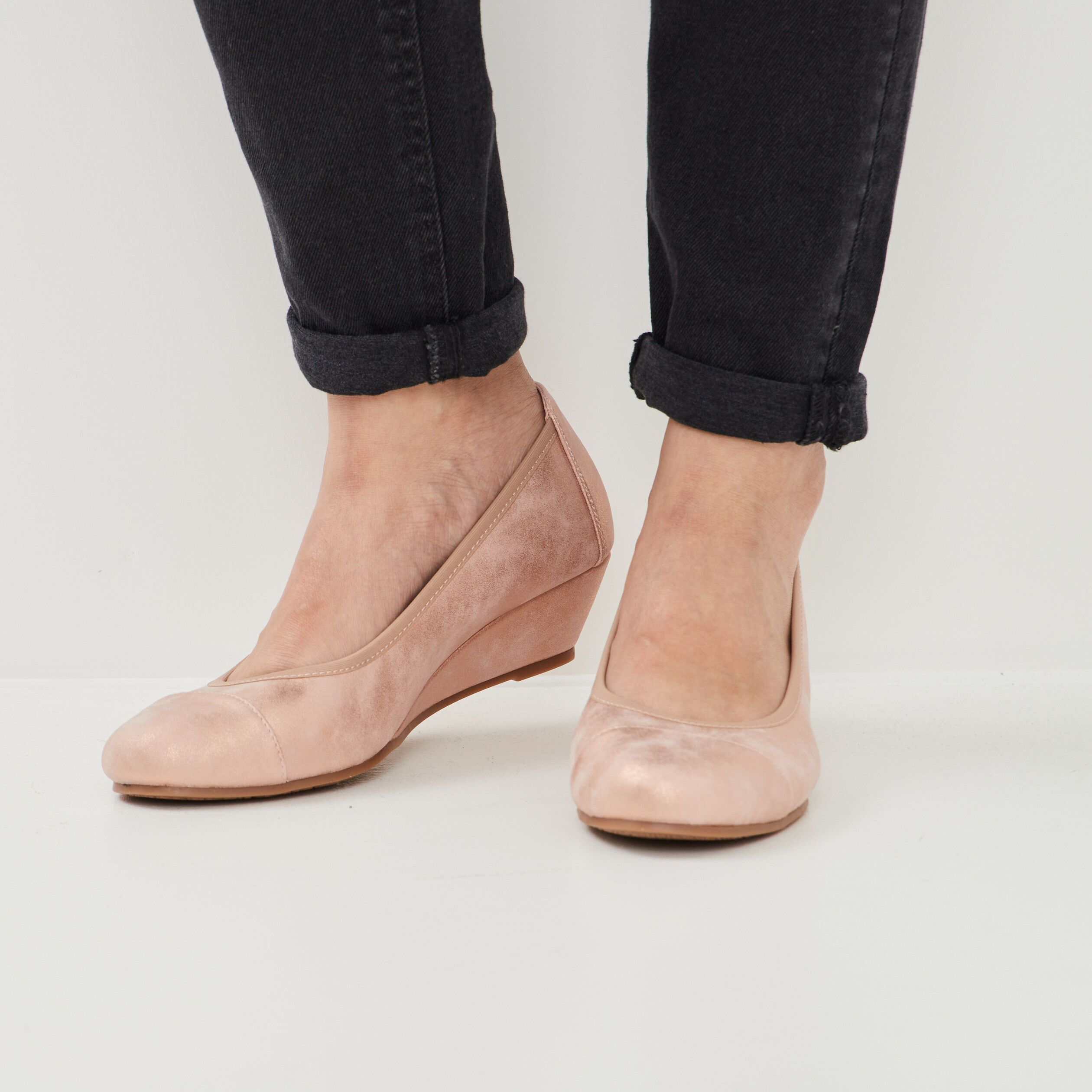 Ballerines compensées rose femme | La Halle