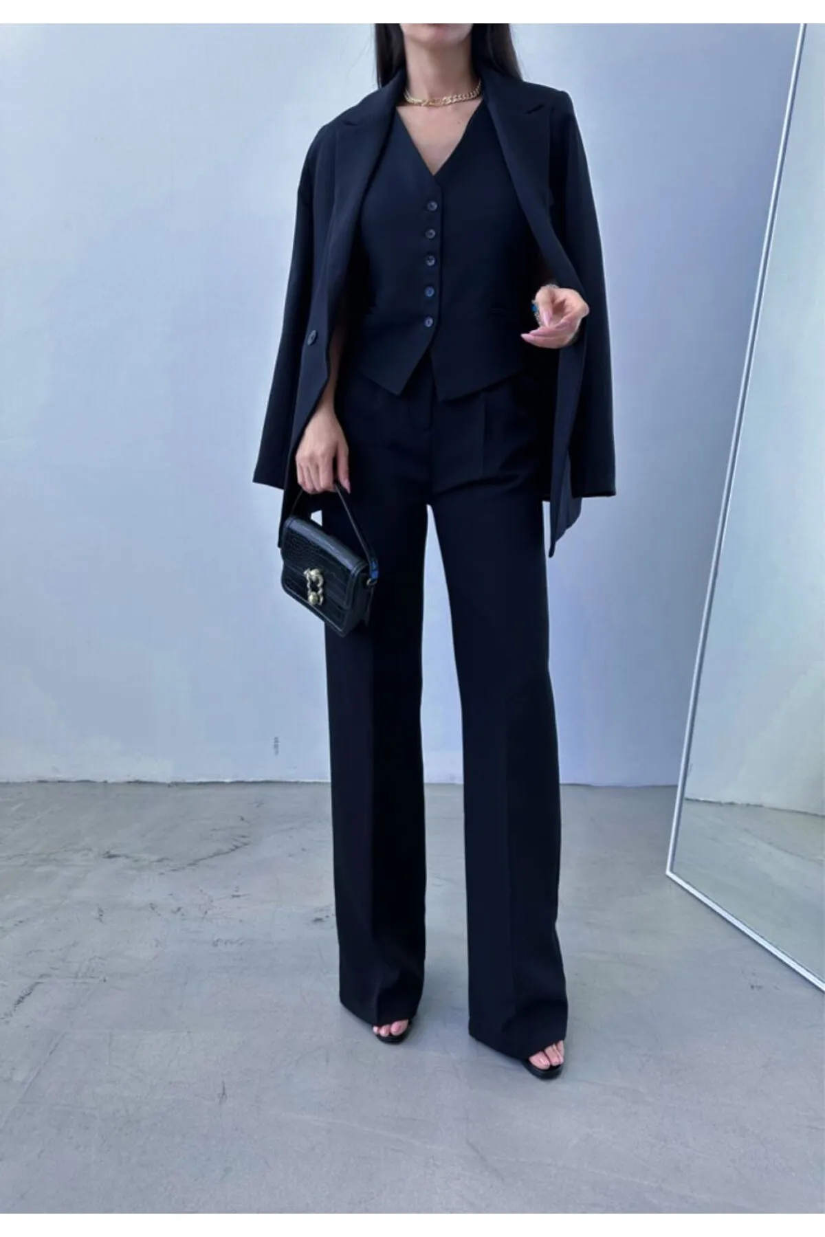 SONREİR  JACKE WESTE HOSE 3-TEILIGES DAMENANZUGKLEID