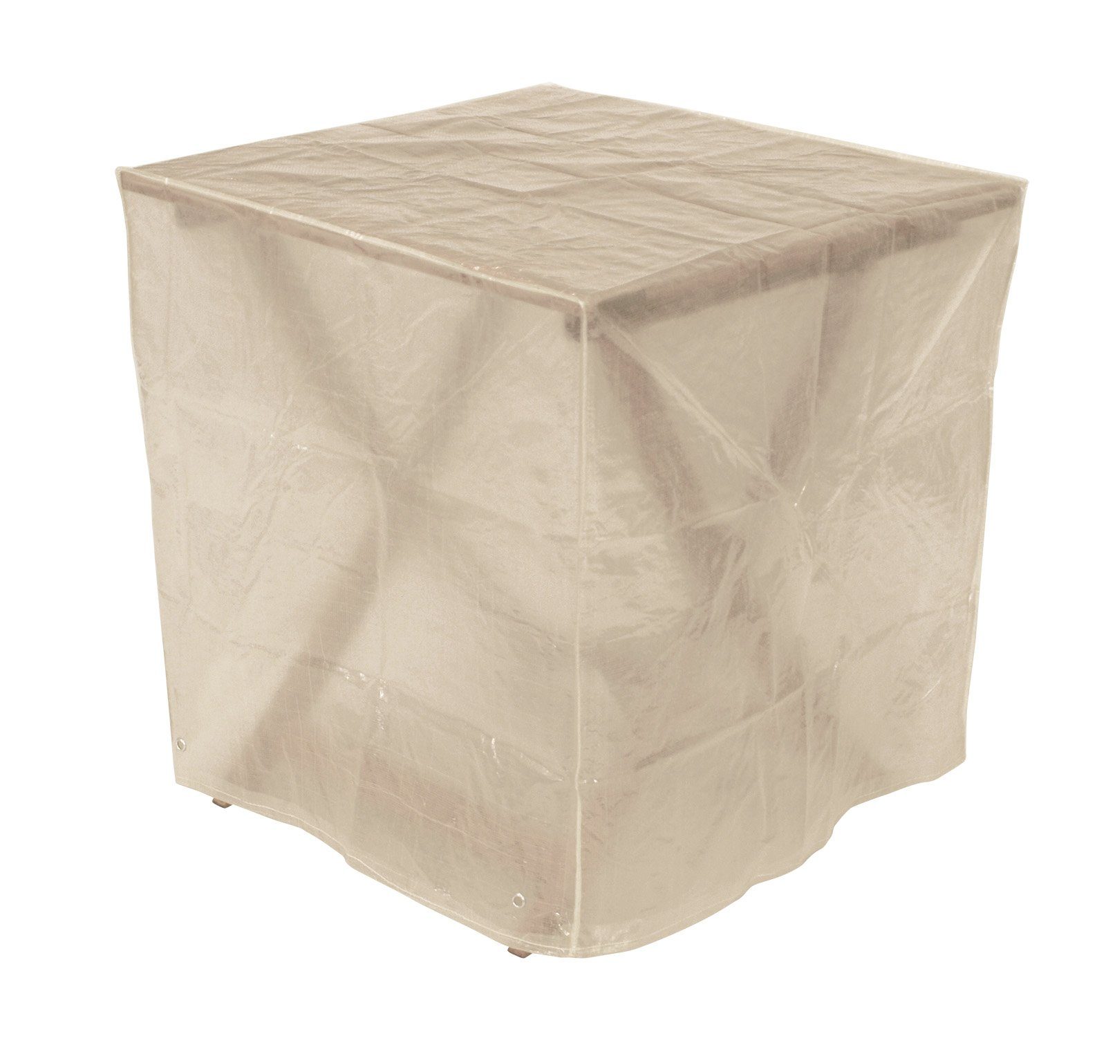 DEGAMO Gartenmöbel-Schutzhülle (1-St), für Gartentisch 70x70x70cm, PE transparent, reißfest und formstabil