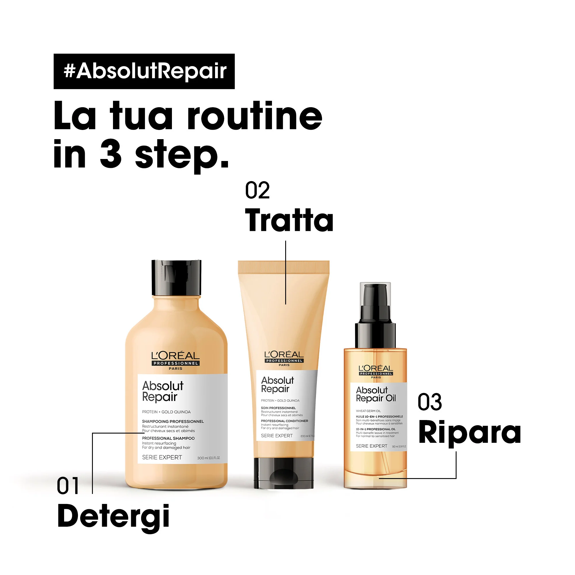 SERIA EXPERT Noul balsam Absolut Repair - Balsam reparator pentru păr