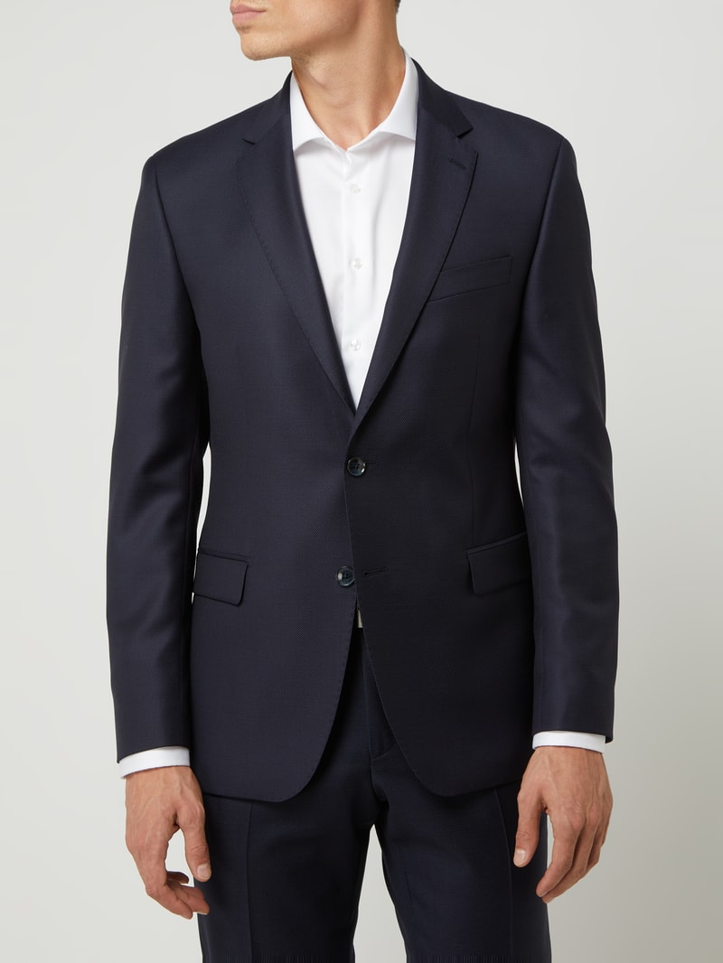 Modern Fit 2-Knopf-Sakko aus Schurwolle Modell 'Duncan' in marineblau