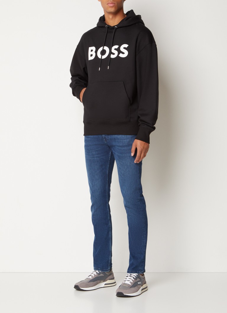 HUGO BOSS Sullivan hoodie with kangaroo pocket and logo print