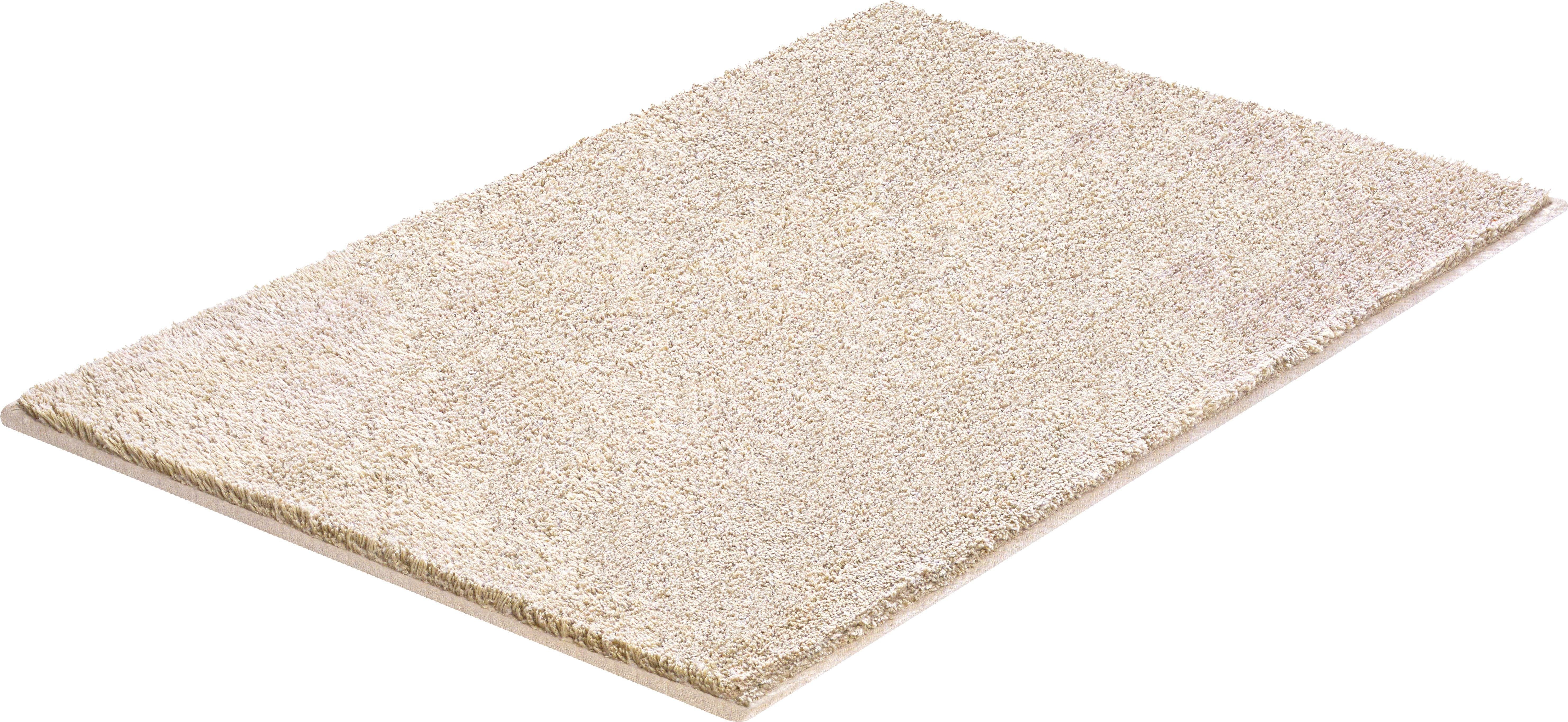 Badematte Marla Grund, Höhe 14 mm, rutschhemmend beschichtet, Baumwolle, quadratisch, Uni Farben, besonders feiner, flauschiger Flor