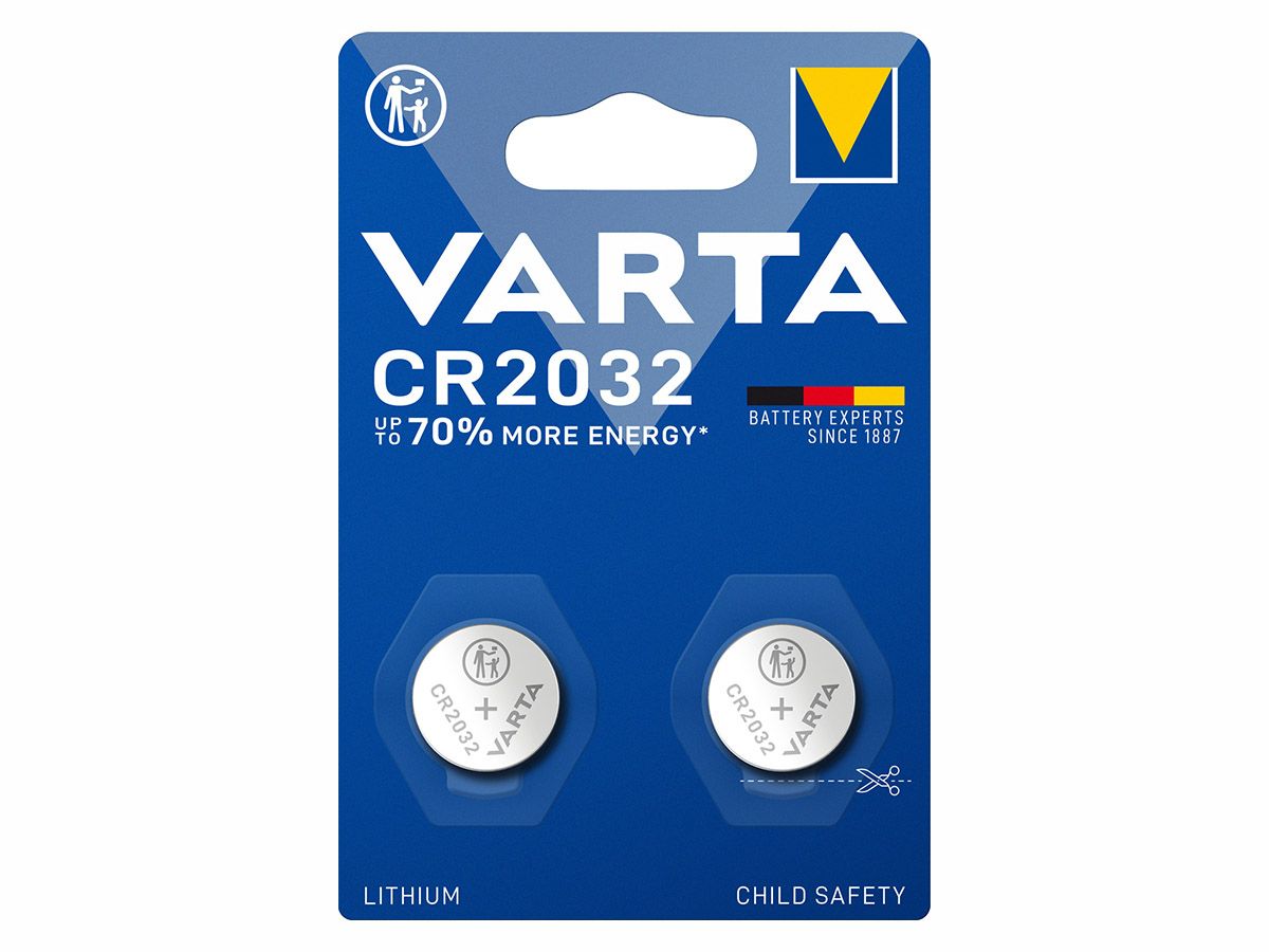 Varta 2x CR2032 Lithium Knopfzellenbatterien
