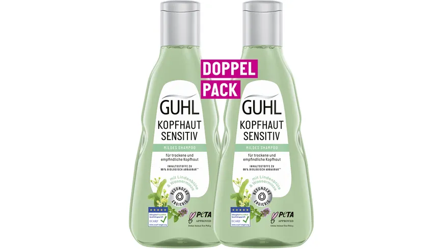 GUHL Kopfhaut Sensitiv Mildes Shampoo Doppelpack 500 ml