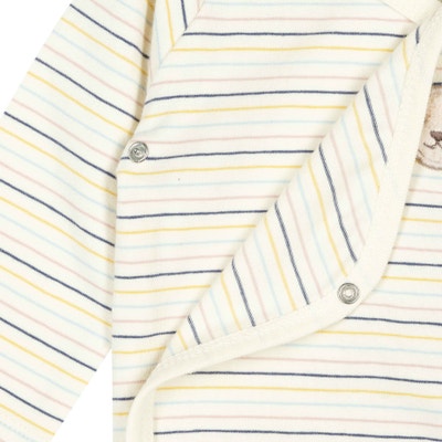 Wickelbody langarm, beige für Mädchen