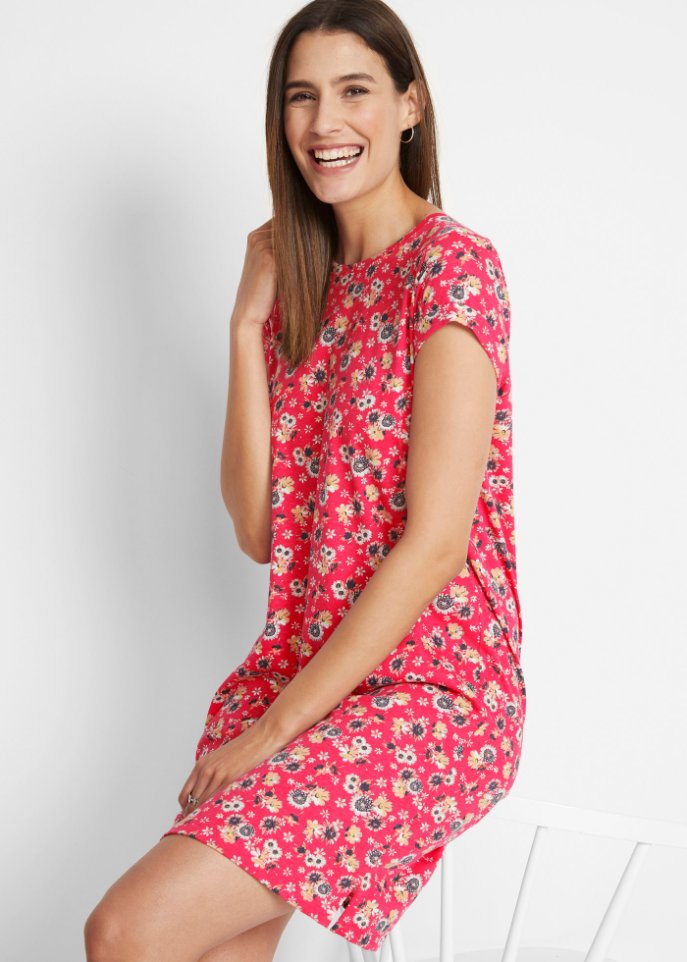 Shirtkleid mit seitlichen Schlitzen (2er Pack)