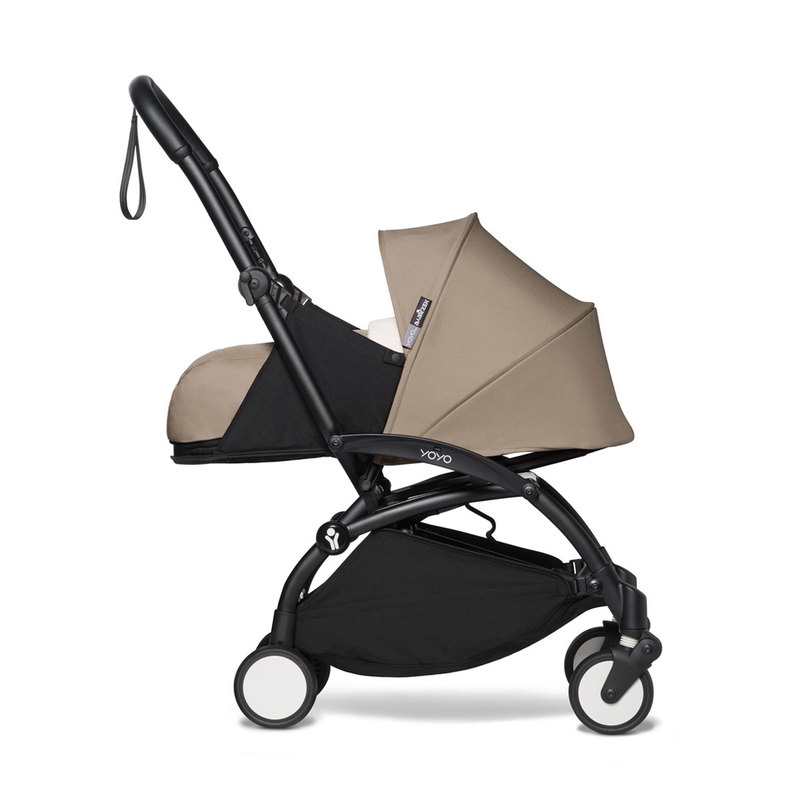 Poussette Yoyo2 châssis noir et assise 0+ taupe Babyzen