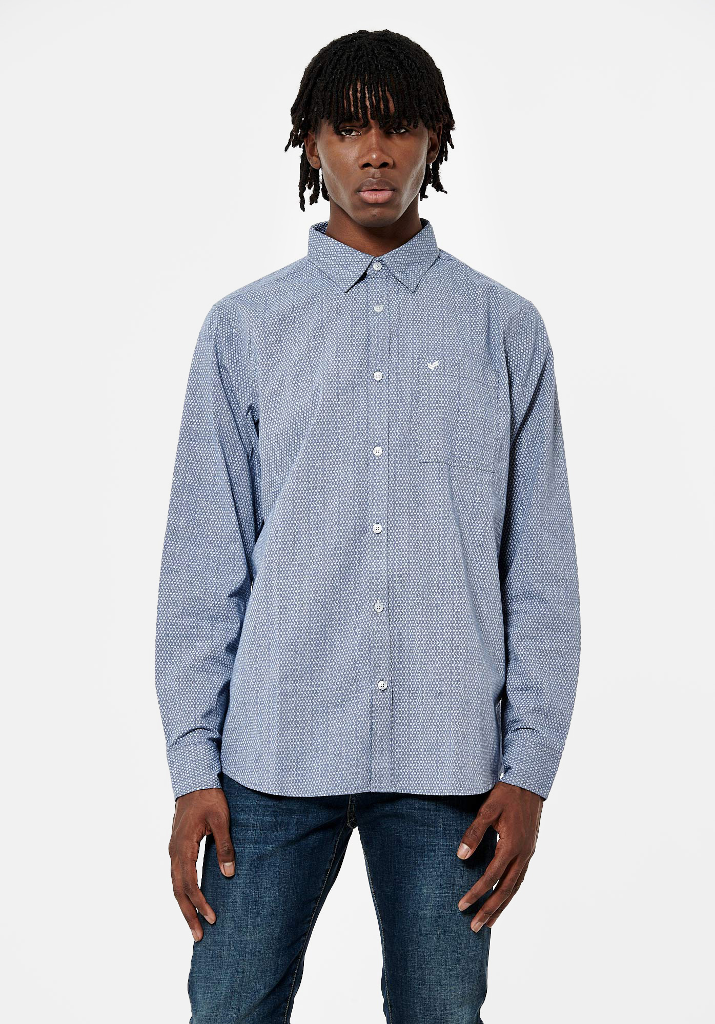 MEYER  Chemise bleue Homme en 100% coton