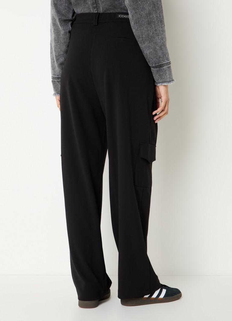 10DAYS High waist loose fit trousers with flap pockets