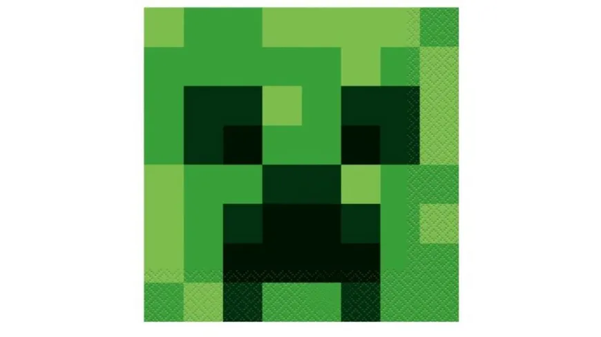 Procos - Minecraft - Zweilagige Papierservietten 33x33 cm (20 Stück)
