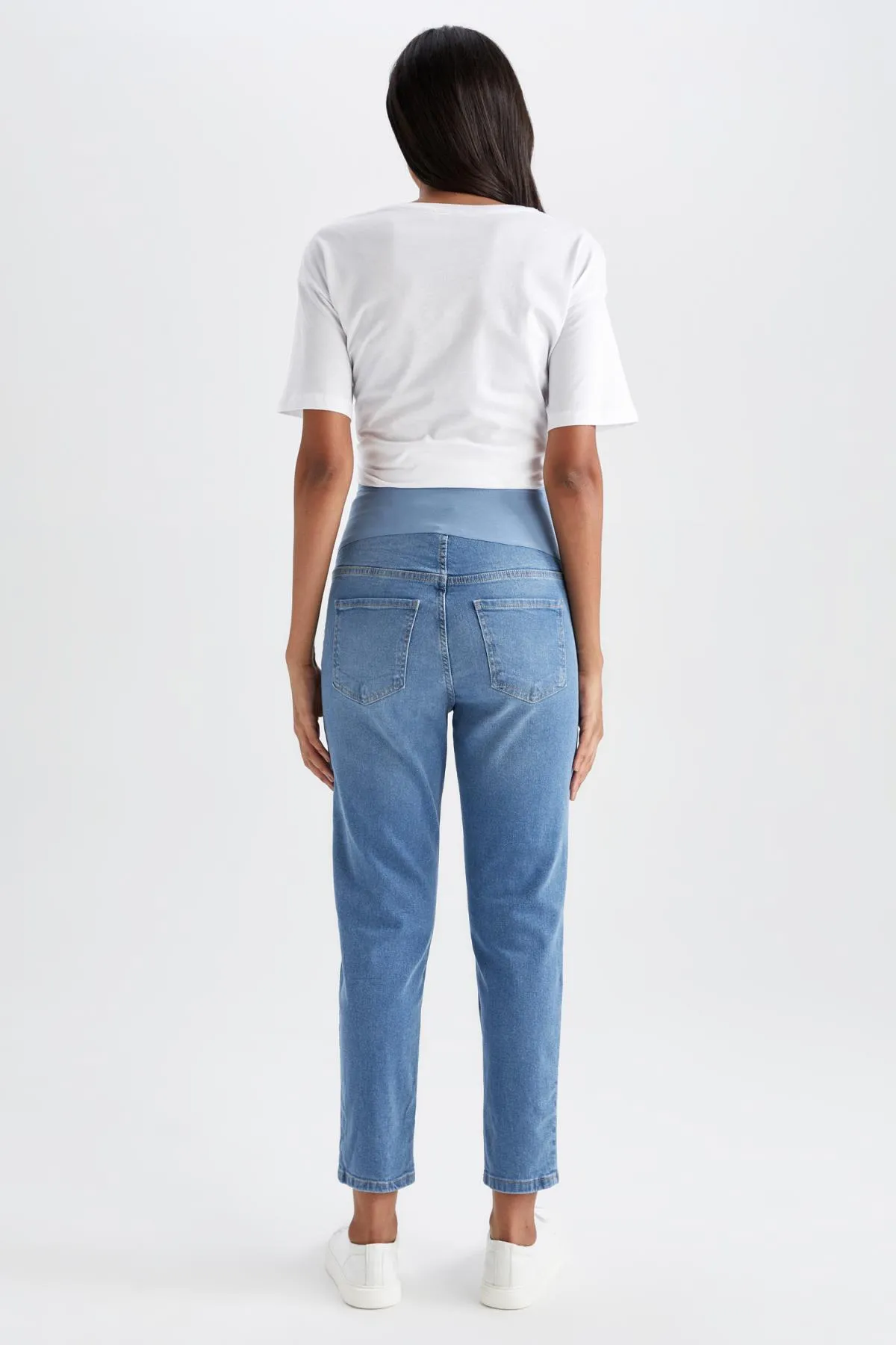 DeFacto  Zerrissene, detaillierte Boyfriend-Umstandshose mit hoher Taille und Standard-Umstandshose