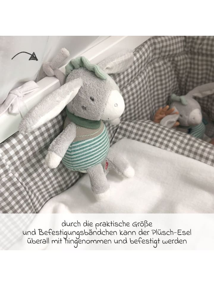 Fehn 3-tlg. Geschenk-Set zur Geburt Eselchen Exklusiv - in grau,gruen günstig kaufen onesize
