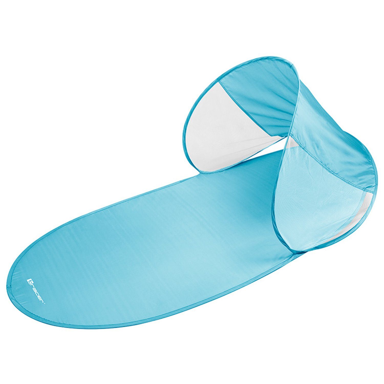 Tracer Strandmuschel, Personen: 1, Strandmatte mit neigbarem Sonnenschutzdach; 145x70cm