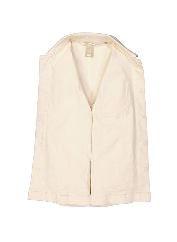 BOGGI MILANO, Jeansjacke, Baumwoll-Stretch, creme