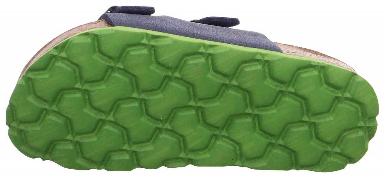 FUSSBETTPANTOFFEL - Blau/Grün Pantoffel mit Schnalle
