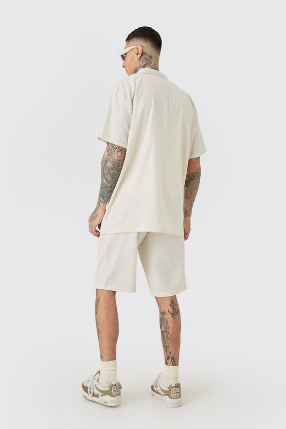 Tall Oversize Leinen-Hemd