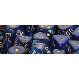 Scarab Royal Blue-Gold 7-Würfel Set (Signature)