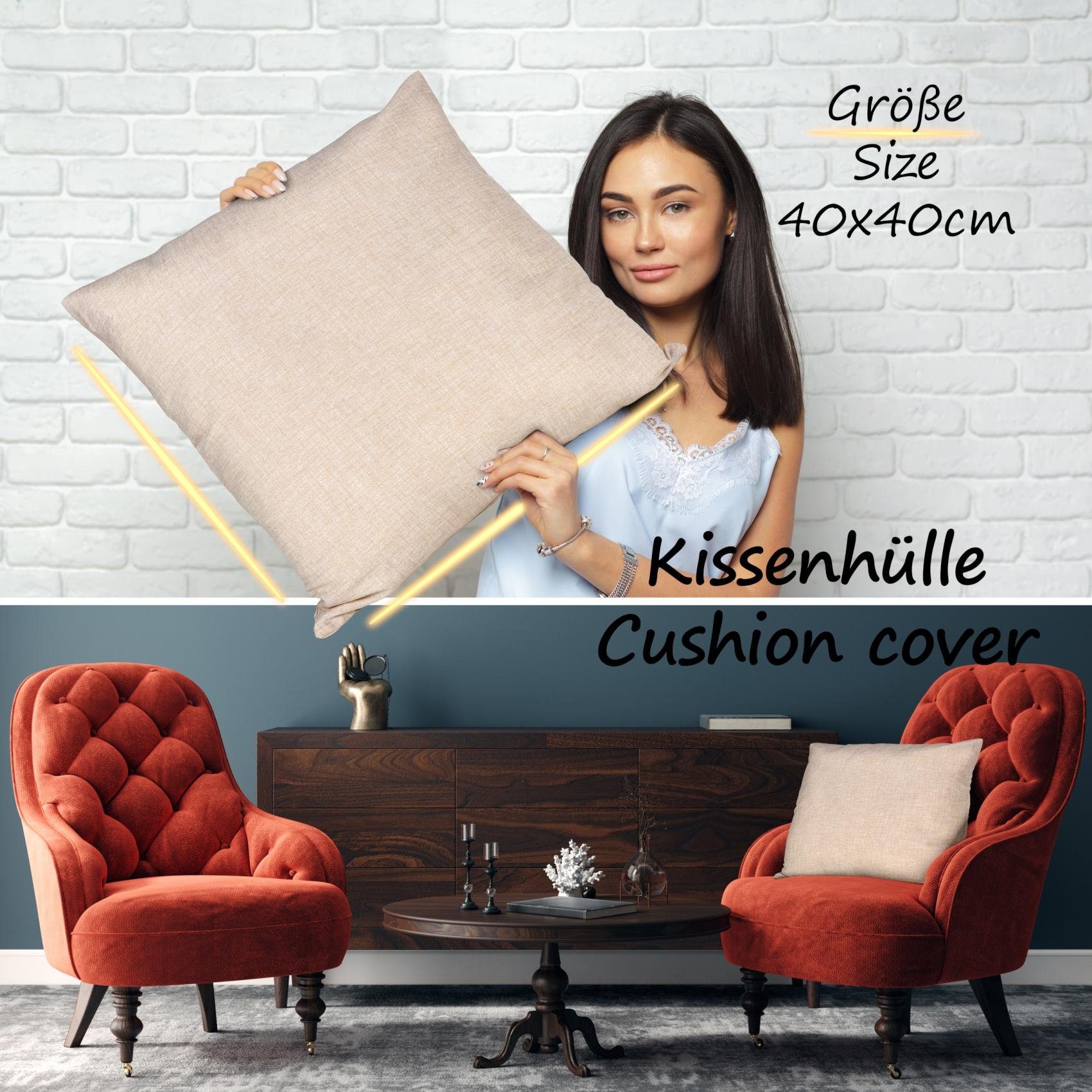 ANRO Dekokissen Kissenbezug Kissenhülle Deko Kissen Leinenoptik Uni mit oder ohne, Textil