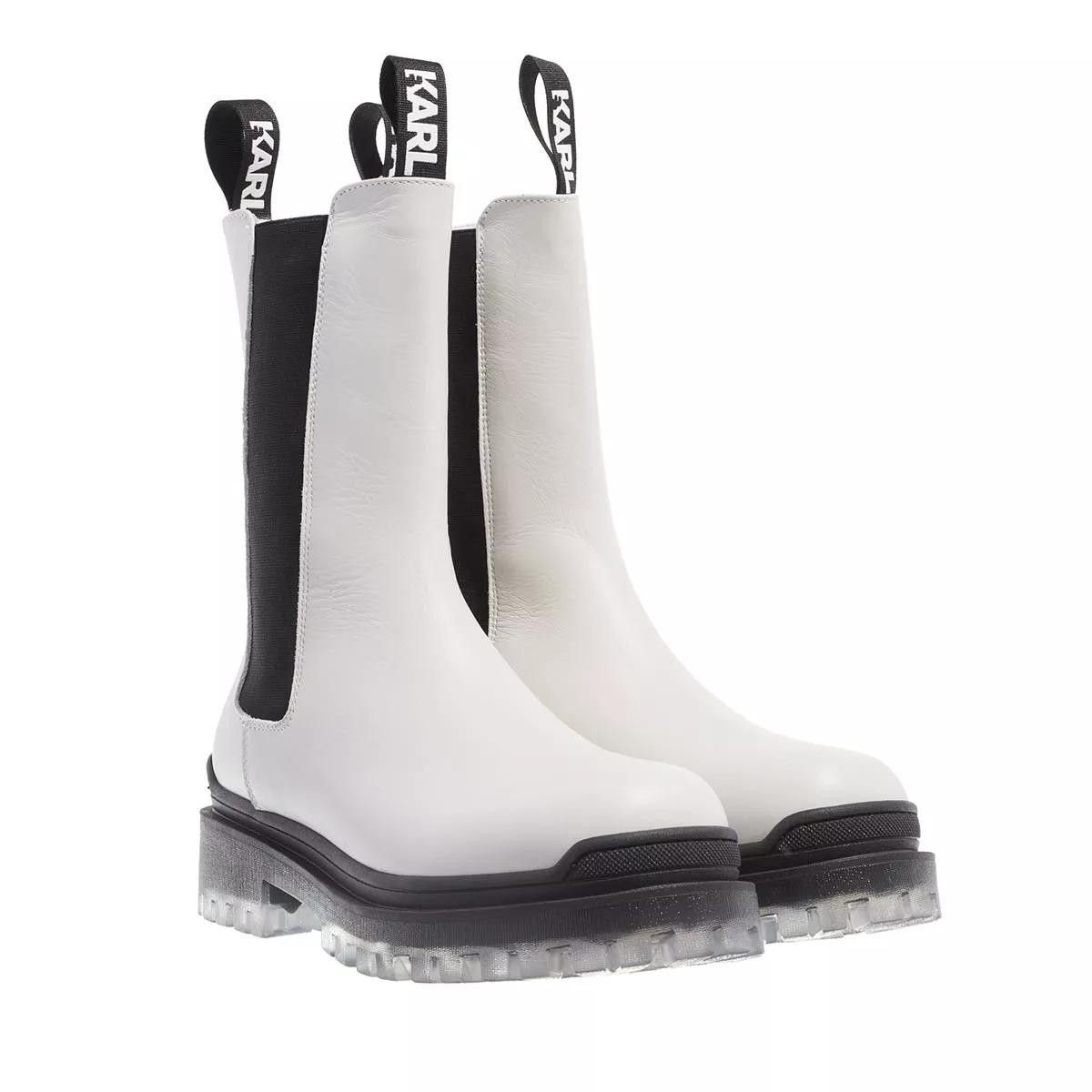 LAGERFELD Chelsea Boot weiss Biker II Long Gore