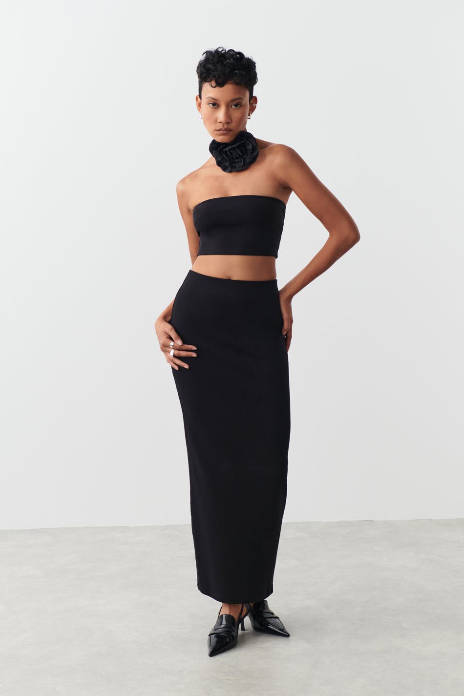 Stretchy maxi skirt