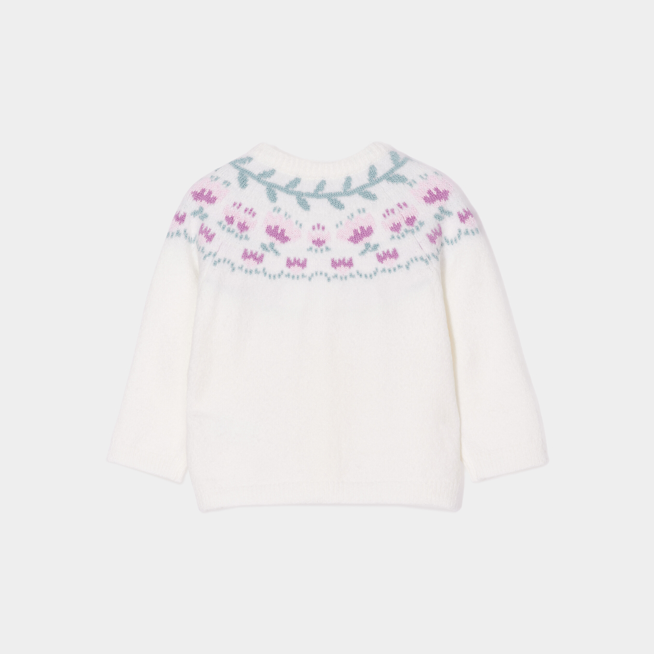 Gilet manches longues boutonné Creeks blanc bébé fille | La Halle