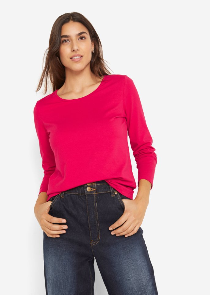 Langarmshirt mit Rundhalsausschnitt (2er Pack)
