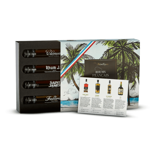 Coffret 4 WIT Rhum Français + 2 verres