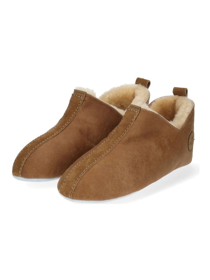 Shepherd Hausschuhe in Cognac günstig kaufen