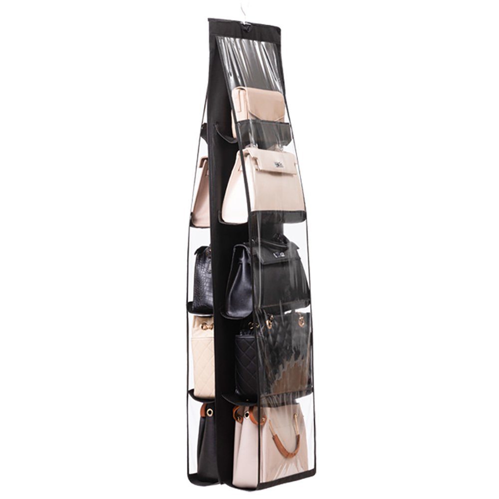 Wunderwelt Aufbewahrungstasche Hängend Handtaschen Aufbewahrung (Faltbar Taschenorganizer Hängende Hängeorganizer Taschen, 1-tlg., Mit 10 Fächer Taschenhalter für Schlafzimmer Kleiderschrank), Handtaschen Organizer Hängend