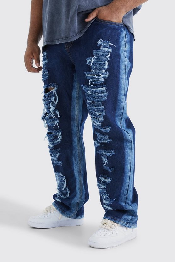 Plus lockere Jeans mit Rissen