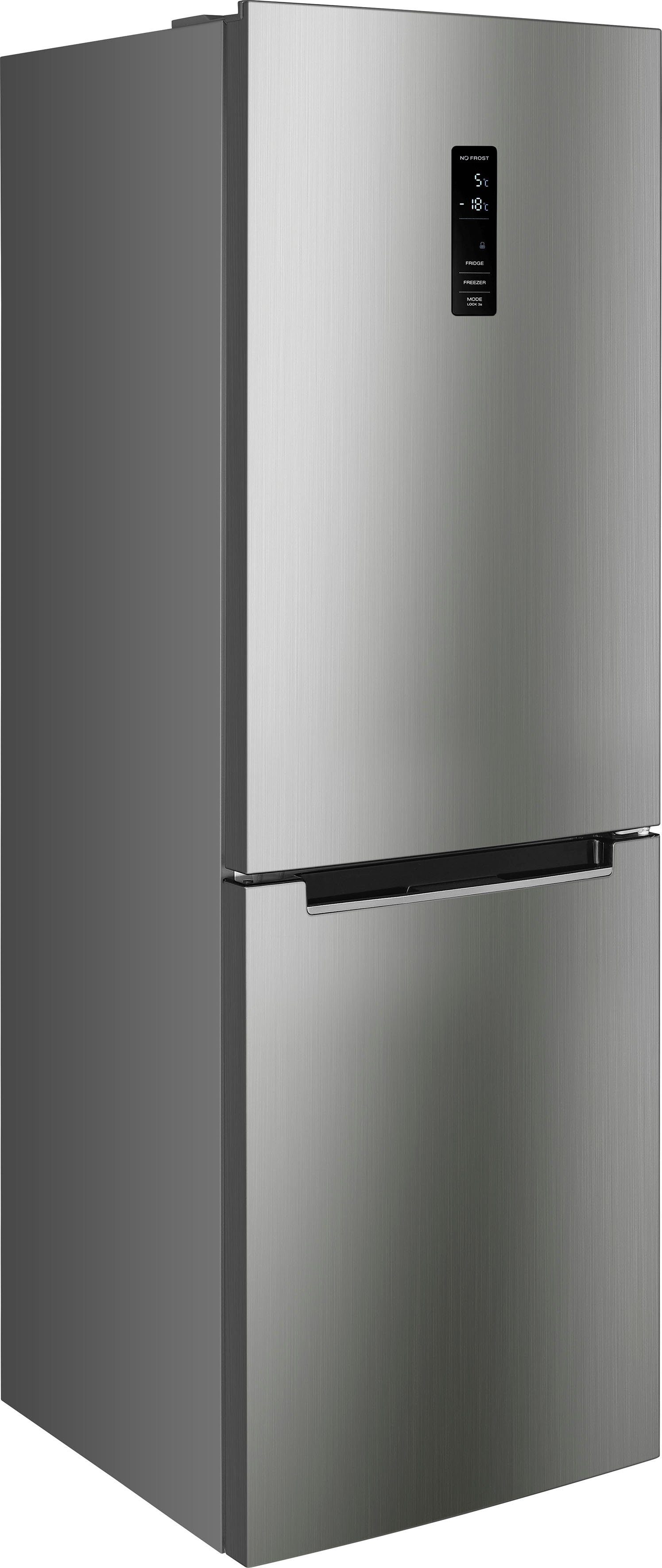 Hanseatic Kühl-/Gefrierkombination HKGK18560CNFDI, 185,0 cm hoch, 60,0 cm breit, NoFrost, Schnellgefrierfunktion, Eco-Modus, Display, Türalarm
