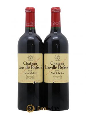 Château Léoville Poyferré 2ème Grand Cru Classé  2008 - Lot de 2 Bouteilles
