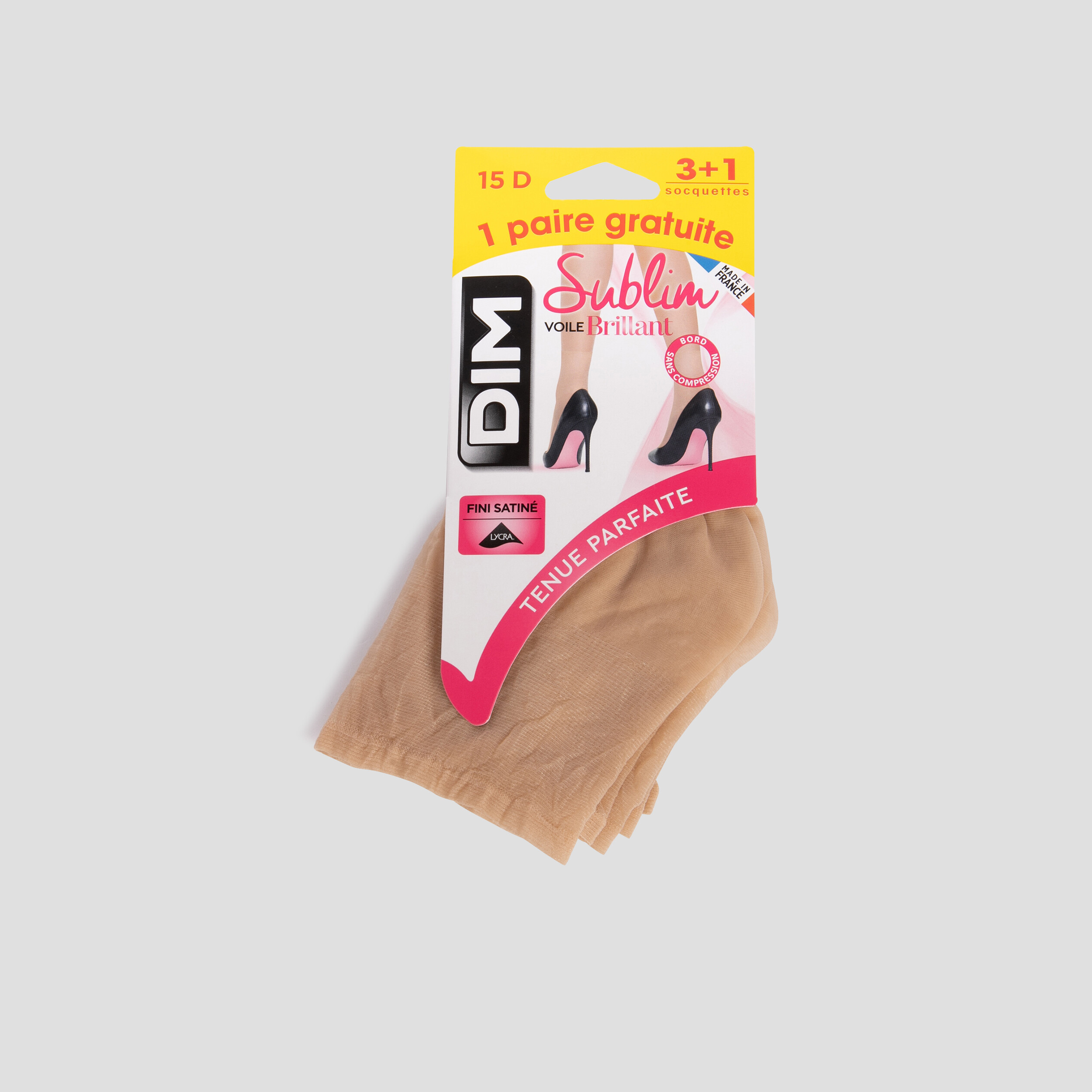 Lot 3+1 socquettes DIM beige femme | La Halle