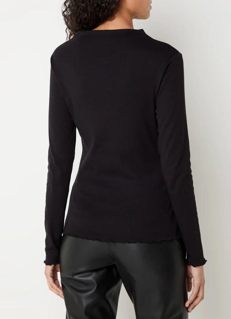 OPUS Soninchen top with stand-up collar