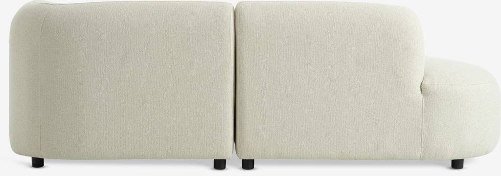 JYLLINGE Sofa med sjeselong JYLLINGE beige plysjstoff