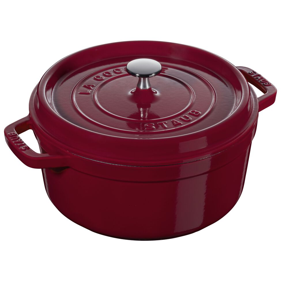 Cocotte 24 cm, rund, Bordeaux, Gusseisen