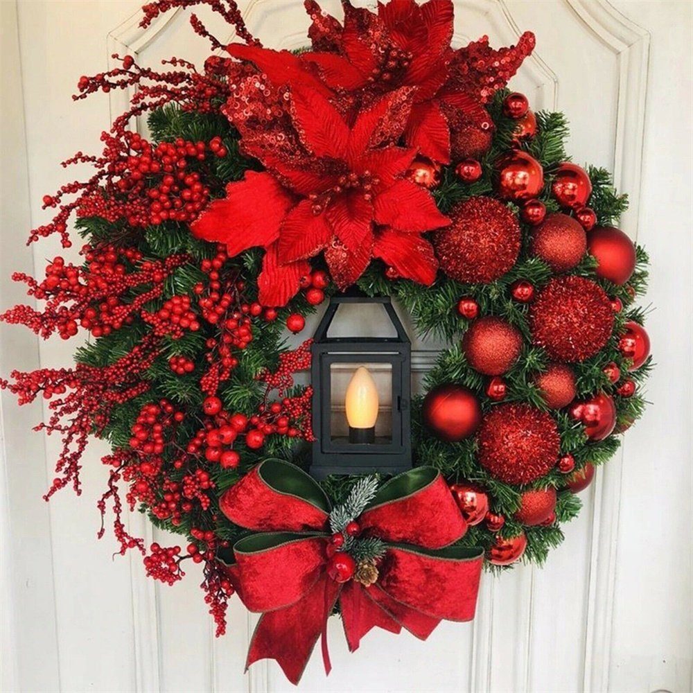 RHAFAYRE Dekokranz Wanddekoration Weihnachtskranz, Krippenkranz, 40 cm Hortensienkranz