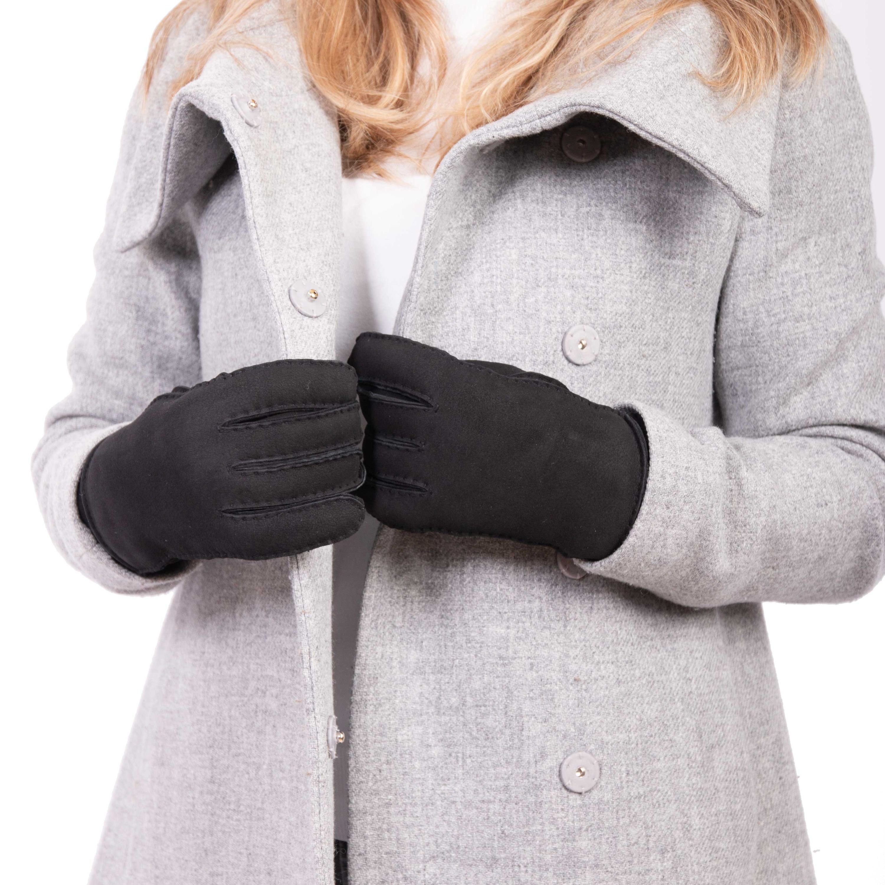 Hand Gewand by Weikert Lederhandschuhe EVA - Lammfell-Handschuhe aus spanischem Merino-Lammfell