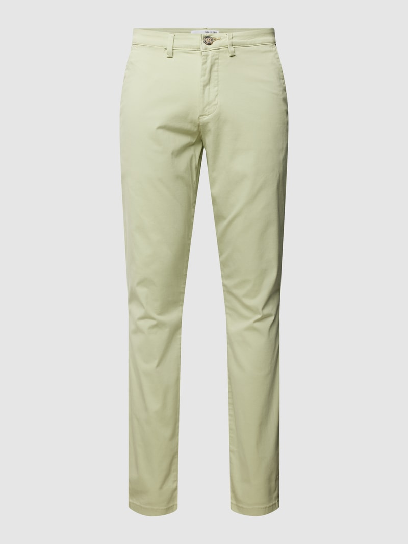 Slim Fit Hose mit Paspeltaschen am Gesäß Modell 'Miles' in lindgrün