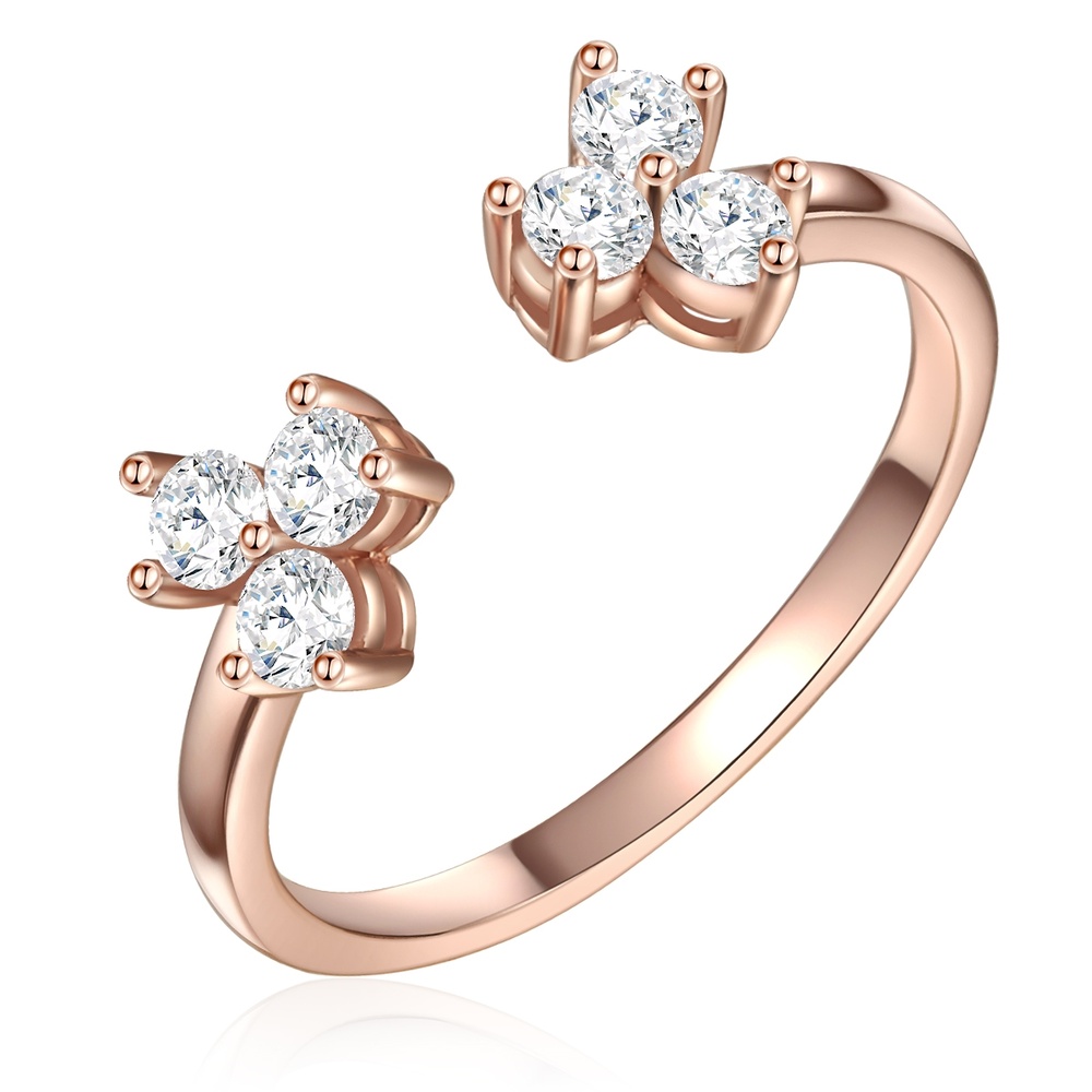 Glanzstücke München Bague en argent Argent sterling Oxyde de zirconium (CZ) en Or rose Bague