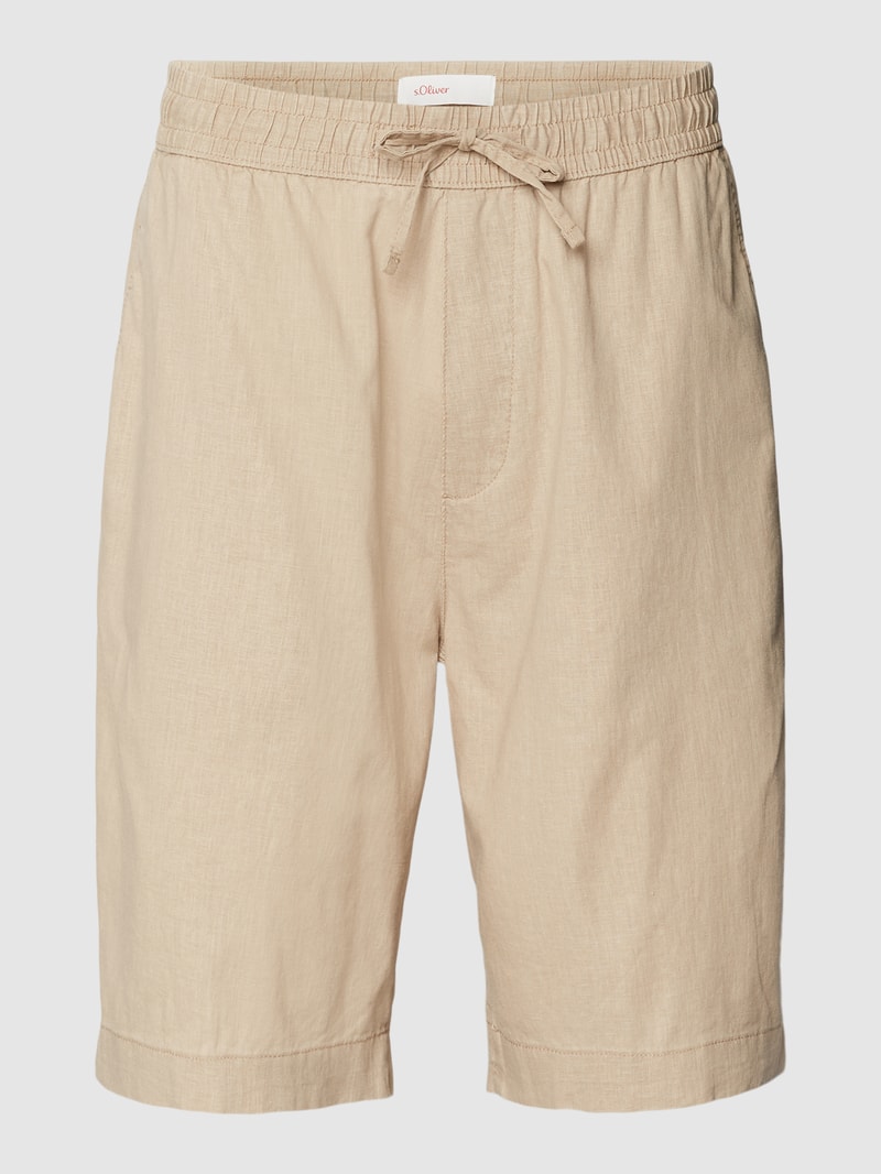 Shorts mit elastischem Bund und Tunnelzug in sand