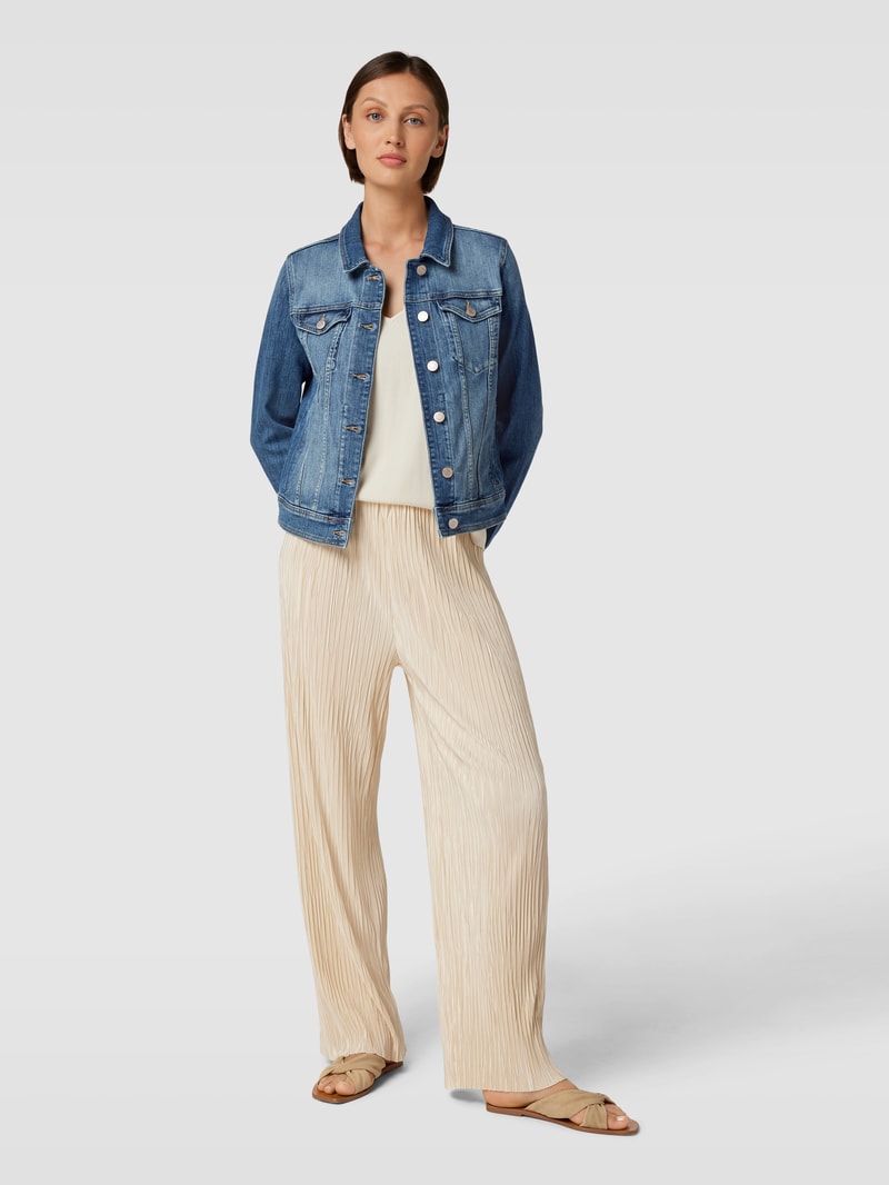 Jeansjacke mit Umlegekragen in blau