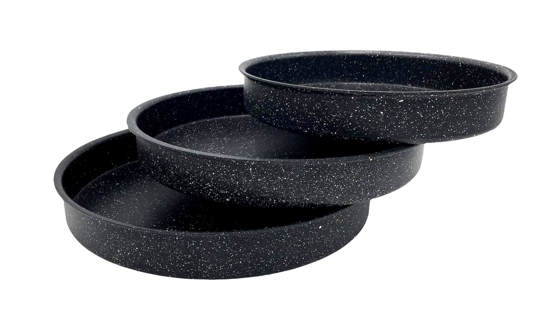 Akkaya Backblech Kochmaster Granit Backblech 3er Set 28cm/32cm/34cm