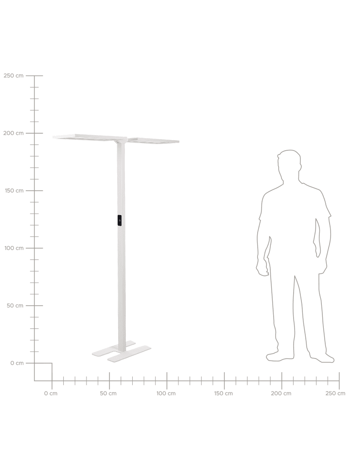Beliani Stehleuchten SCULPTOR in Weiß - (W) 135 x (H) 197 x (L) 30 cm günstig kaufen onesize