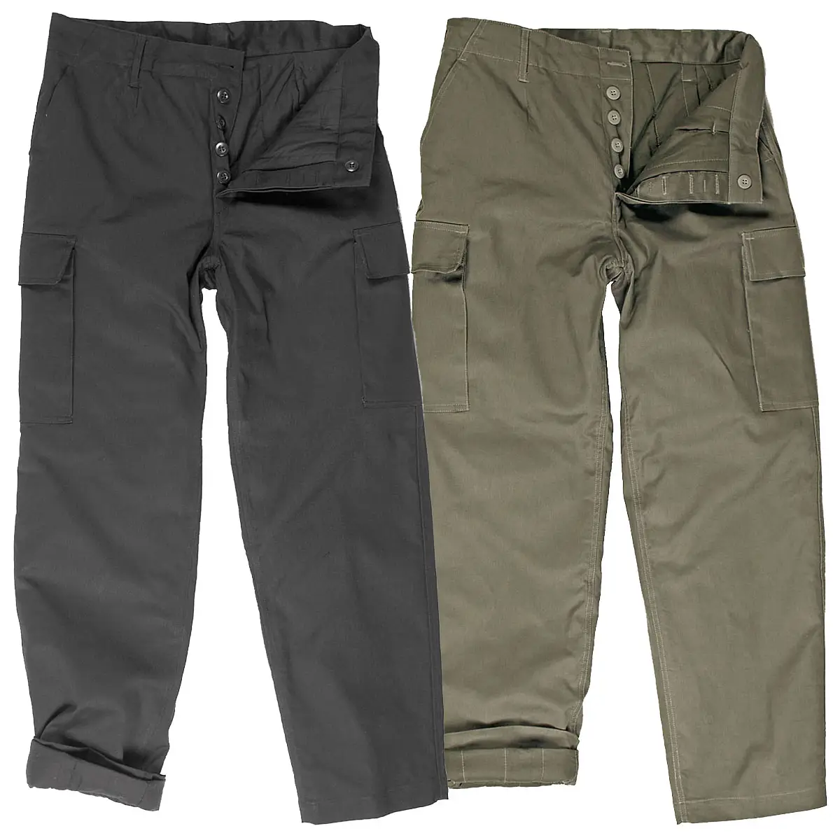 BW Moleskinhose mit Steppfutter oliv